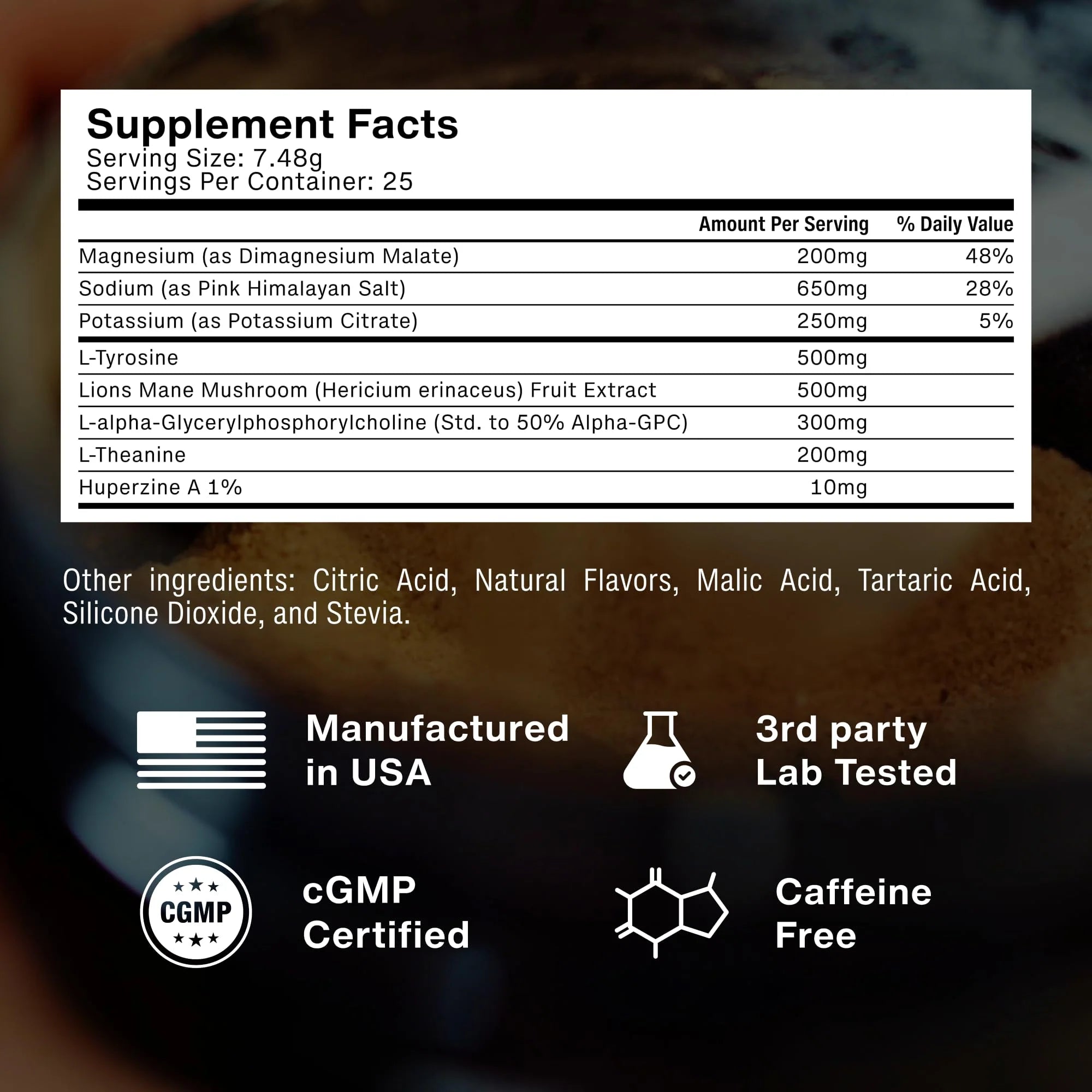 Nootropic Focus Powder | Mango 25 Servings