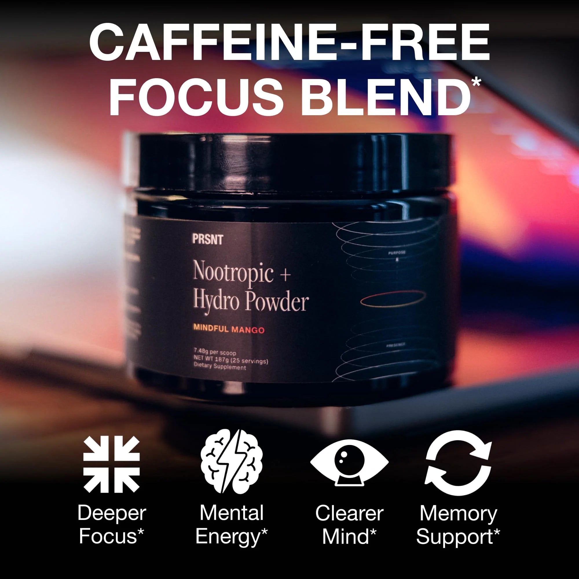 Nootropic Focus Powder | Mango 25 Servings